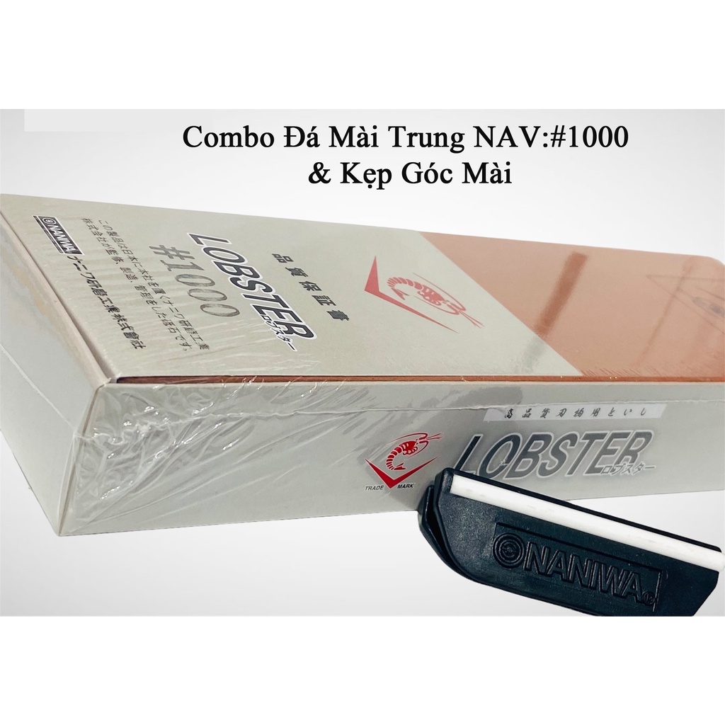 Đá Mài Nhật Bản Naniwa "Mặt Trung - Mài Bén" Cỡ Lớn NAV: #1000 | Kích Thước 210x65x30mm | Độ Sắc Bén Cao