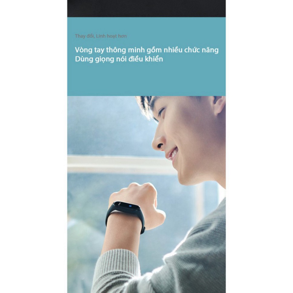 GIÁ BẤT DIỆT XiaoMi MiBand 4 đồng hồ thông minh band AI Màng hình 7 sắc Đo nhịp tim đo huyết bước chân app tập thể dục c