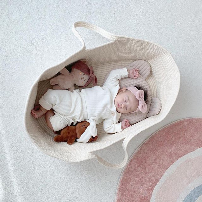 Túi Ngủ Bằng Dây Cotton Bện Dùng Để Địu Em Bé Sơ Sinh