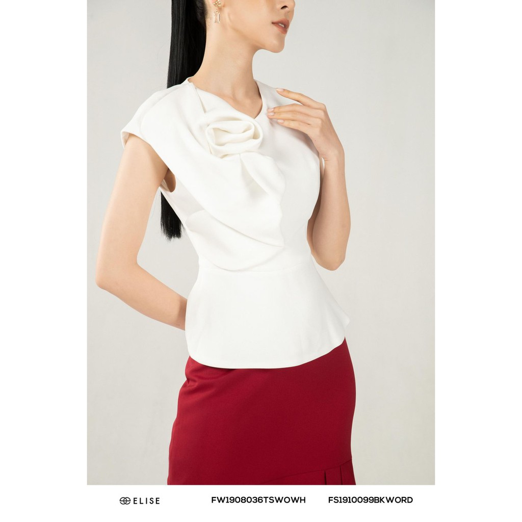 [Mã WABRLOW5 giảm 15% đơn 300K] Chân váy đỏ xếp ly thiết kế Elise | BigBuy360 - bigbuy360.vn