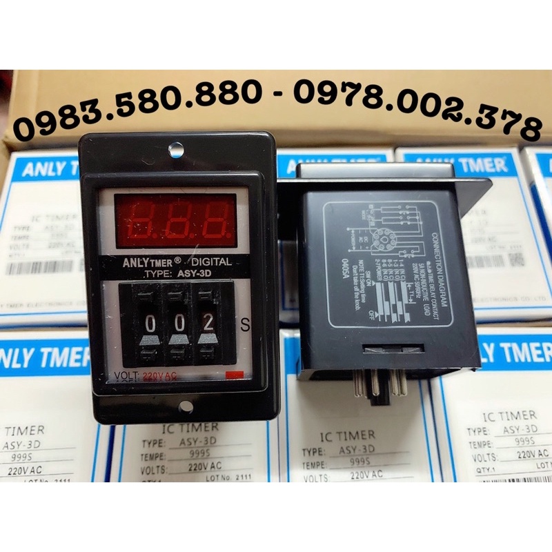 RƠLE ANLY TIMER THỜI GIAN ASY-3D 220VAC -5A