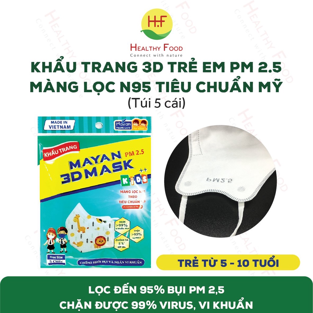 [LỌC KHUẨN 99,9%]  Khẩu Trang Y Tế Em Bé 2D/3D - An Toàn, Thoáng Mát (Bé dưới 10t)