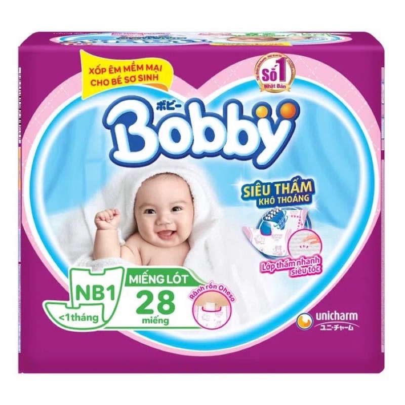 Miếng lót Bobby Newborn 1 28 miếng