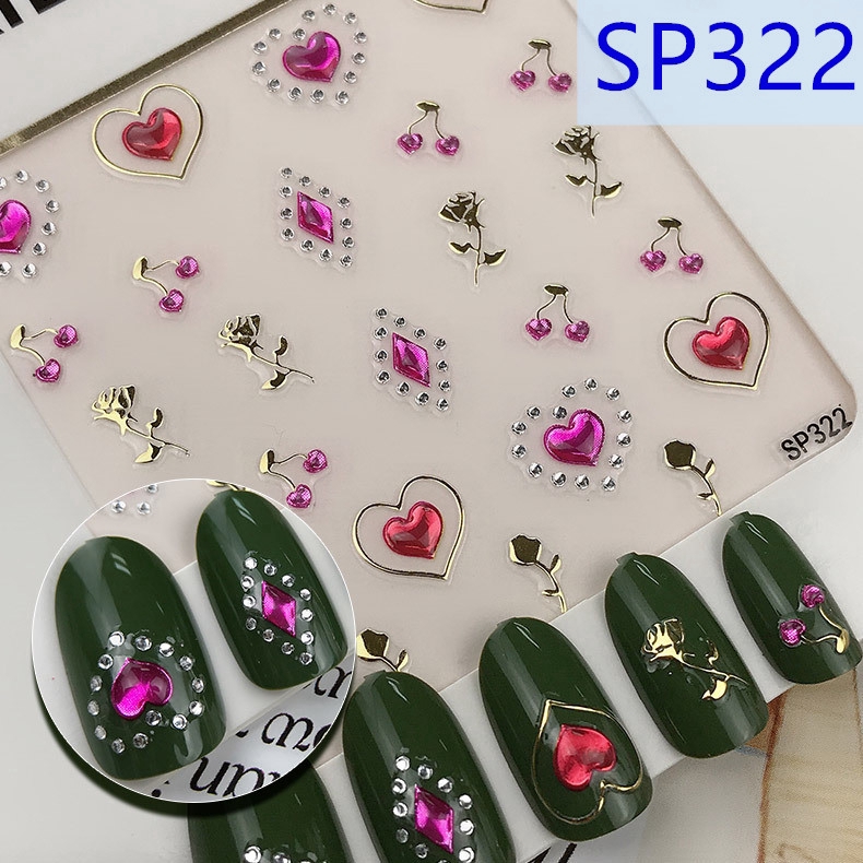 Miếng dán móng tay hình kim cương lấp lánh nghệ thuật