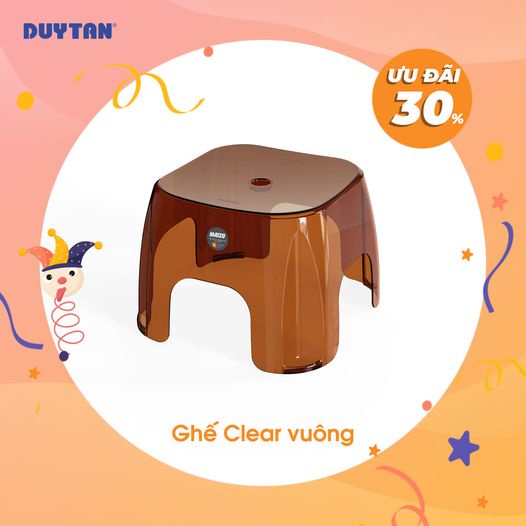 Ghế nhựa tròn trong suốt Clear Duy Tân