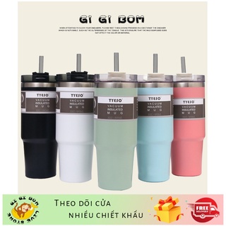 GiGiBomstore Ly giữ nhiệt TYESO 900ml inox 304 có ống hút giữ nhiệt nóng - lạnh 8H, bình giữ nhiệt cao cấp