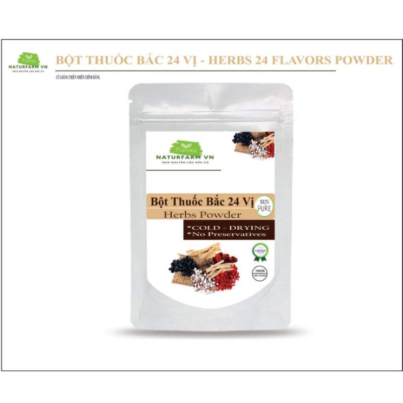 [ 300gr ] bột thuốc bắc dưỡng da cao cấp 24 vị Organic - mỹ phẩm handmade