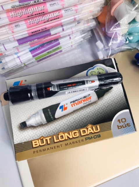 Bút Lông Dầu PM-09 [ 2 Đầu Bút 0.8 - 6.0mm ]