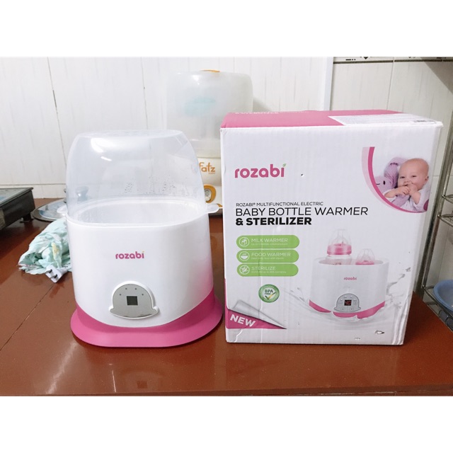 Máy hâm sữa 5 chức năng Rozabi mẫu mới ( hâm sữa, tiệt trùng bình sữa, hâm thức ăn, hâm trứng, đun sôi nước) chính hãng
