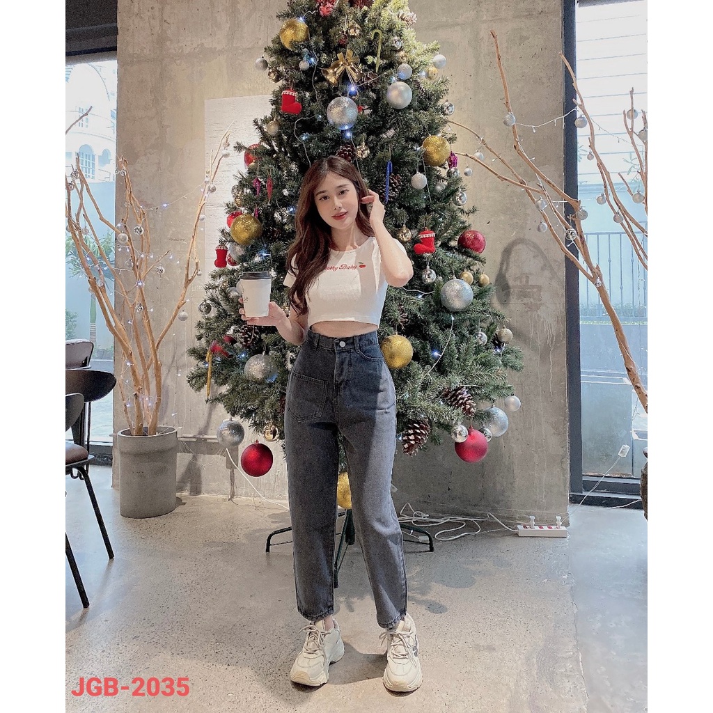 Baggy xám 1 túi trước Dành Cho Nữ MinaFashion 2035