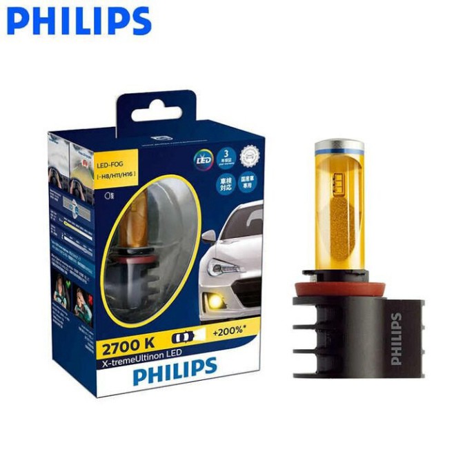 Sản phẩm Bộ 2 bóng đèn Led gầm, sương mù ô tô thương hiệu Philips H11, công suất 10W, nhiệt màu 2700K .
