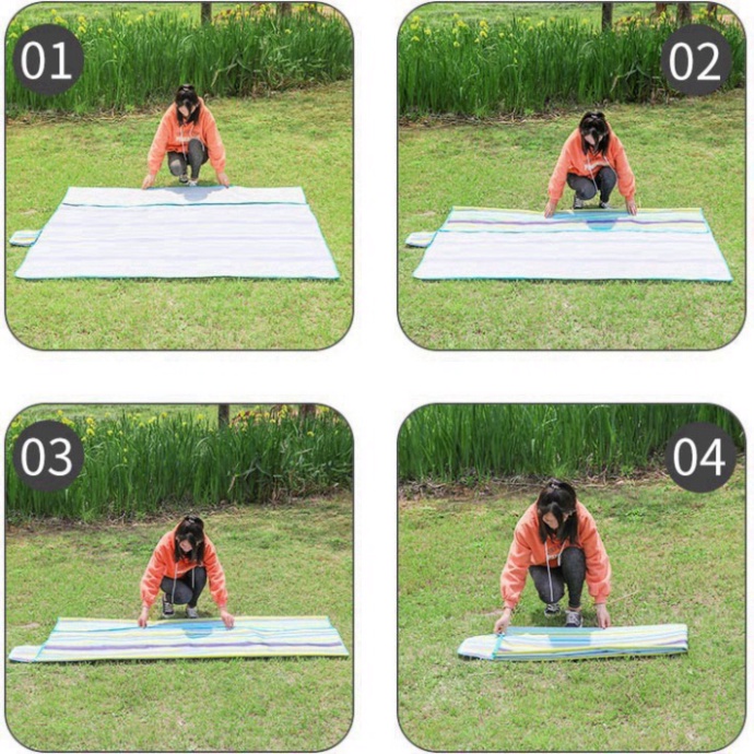 Thảm du lịch thảm cắm trại gấp gọn chống thấm nước có sẵn đầy đủ các kích thước