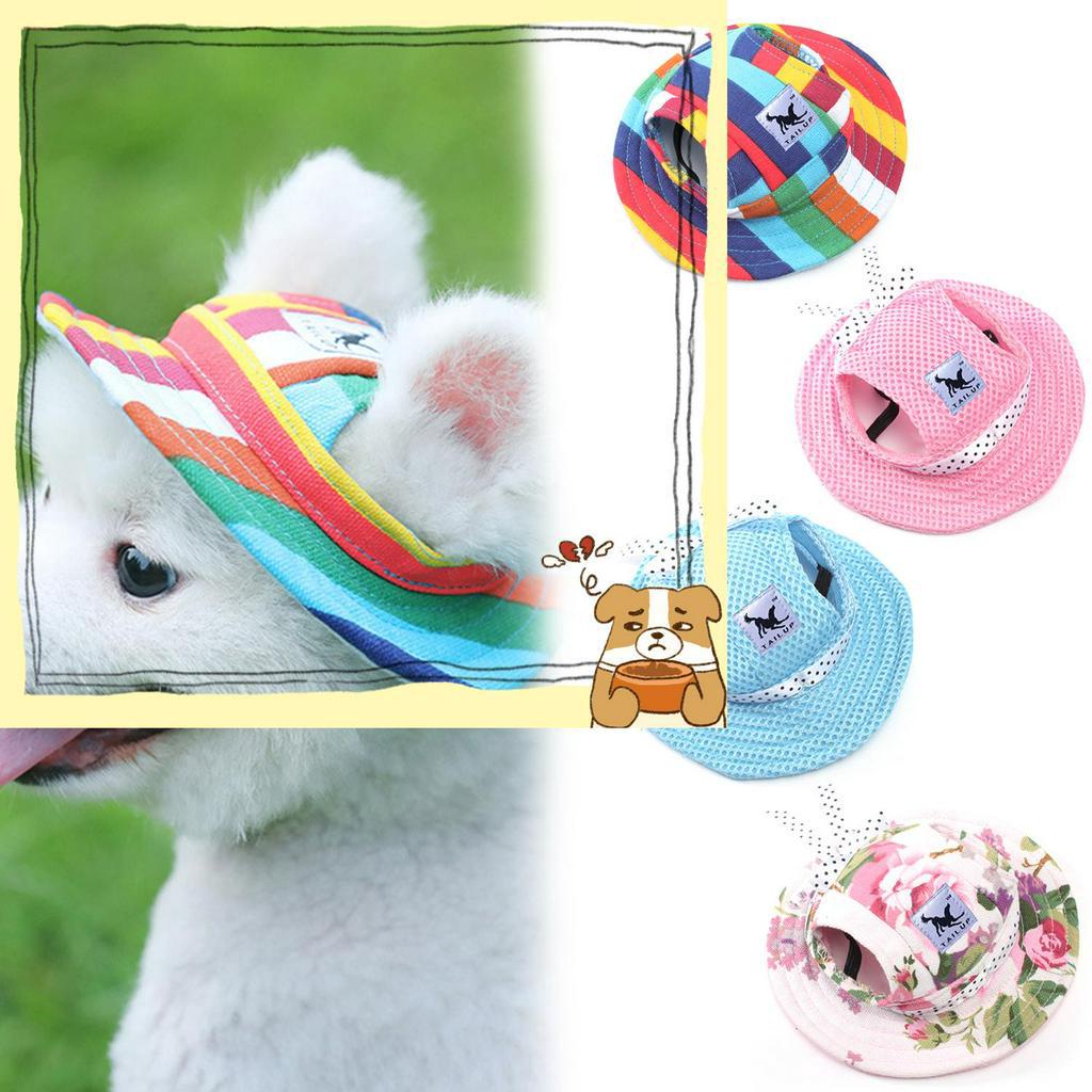Nón Vải Bạt Che Nắng Nhiều Màu Sắc Cho Thú Cưng