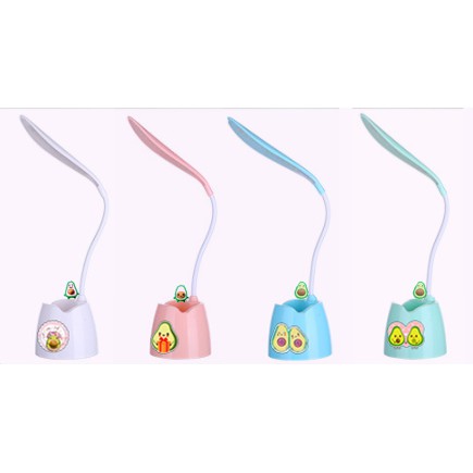 Đèn bàn Led quả bơ DBL1 cute kèm ống cắm bút hoạt hình dễ thương idol thần tượng đèn avocado