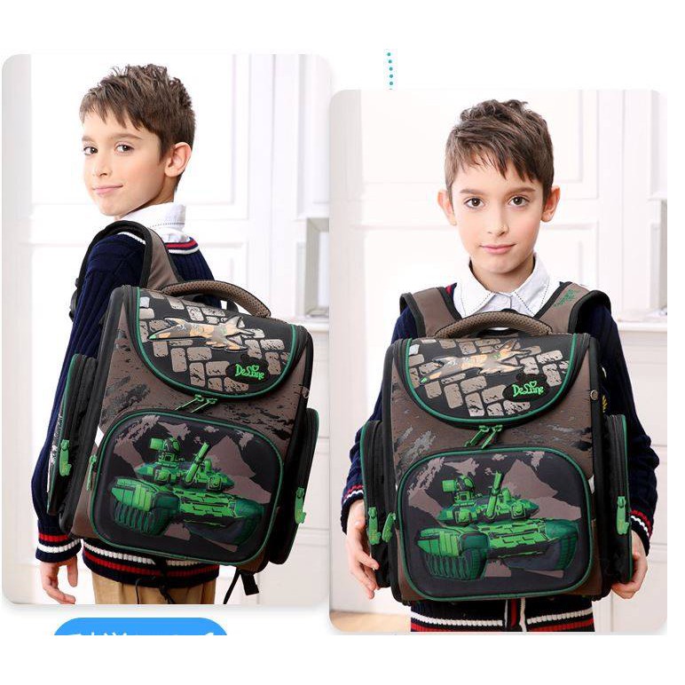 Ba lô cặp sách 3D cấp 1,2 chống gù lưng của Nga hãng Delune, Ba lo đi học chống thấm nước