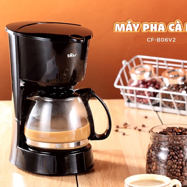 Máy Pha Cafe Mini Bear Nhỏ Gọn Pha Trà, Cà Phê Công Nghệ Hiện Đại Kiểm Soát Hương Vị CF-B06V2