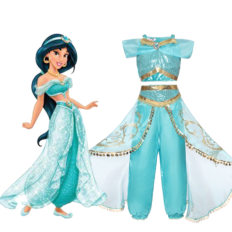 Đầm hóa trang công chúa Jasmine thiết kế thời trang cho bé gái