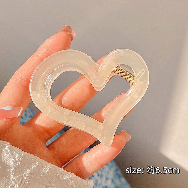 Kẹp Tóc Hình Trái Tim Bằng Acrylic Thời Trang Hàn Quốc Cho Nữ