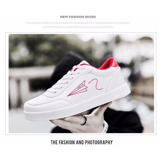 Giày thể thao nam sneaker ( Trắng - Gót đỏ ) +  [ FREESHIP ĐƠN 99K ]