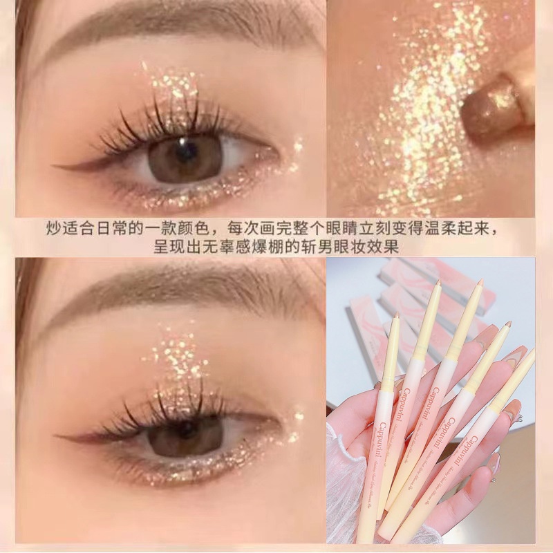 Bút Kẻ Mắt Kiêm Phấn Mắt Bắt Sáng Tự Nhiên Nổi Bật Cappuvini