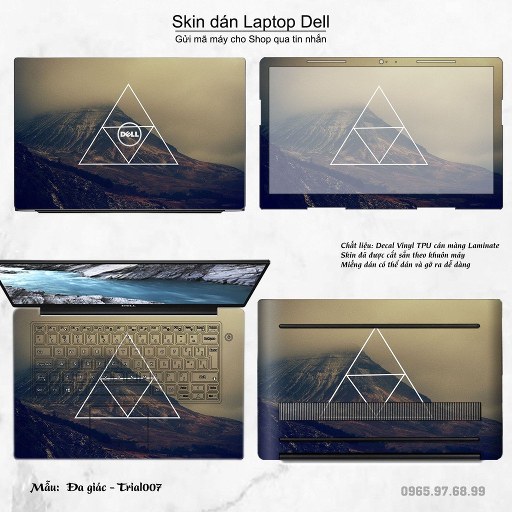 Skin dán Laptop Dell in hình Đa giác _nhiều mẫu 2 (inbox mã máy cho Shop)