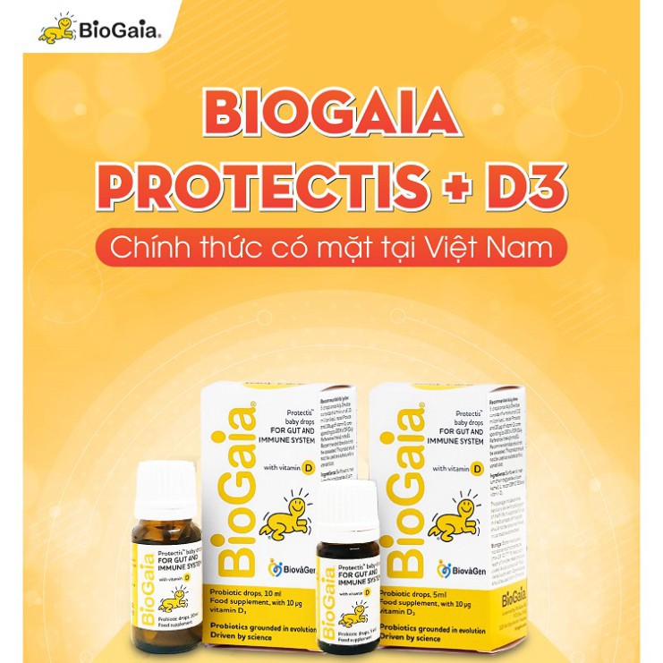 {Chính hãng} Men Vi Sinh BioGaia Protectis + D3 Drops – Hỗ trợ tiêu hóa khỏe, đề kháng tốt, phát triển hệ xương răng