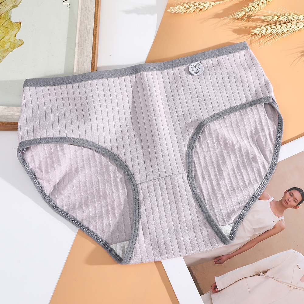 Quần Lót Aijolen Vải Cotton Mềm Mại Thoáng Khí Màu Macaron Trơn Lưng Cao Trung Bình Cho Nữ