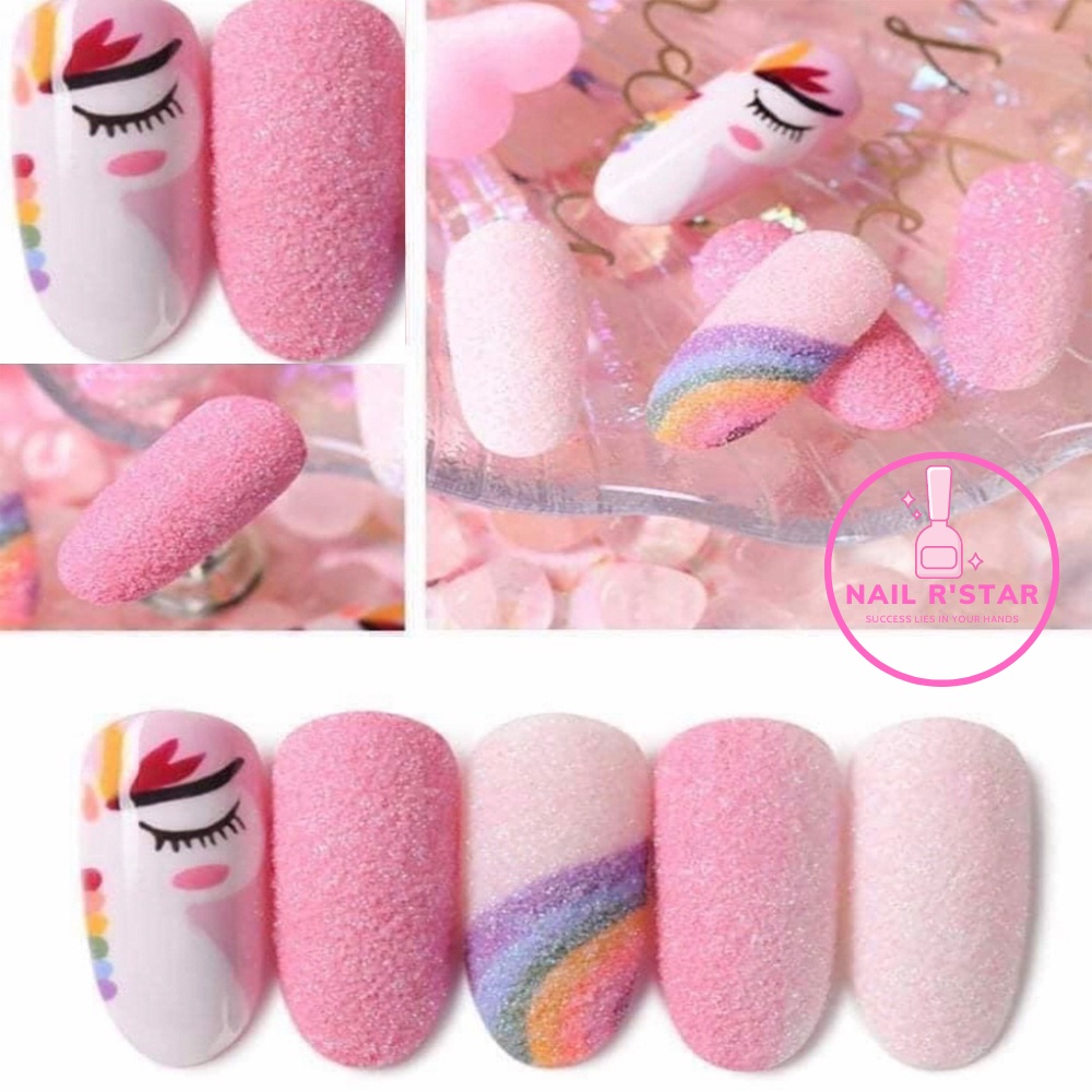 Set 12 hũ nhũ cát mịn - nhũ cát rắc 12 màu đẹp trang trí móng tay sang chảnh NAIL R’STAR