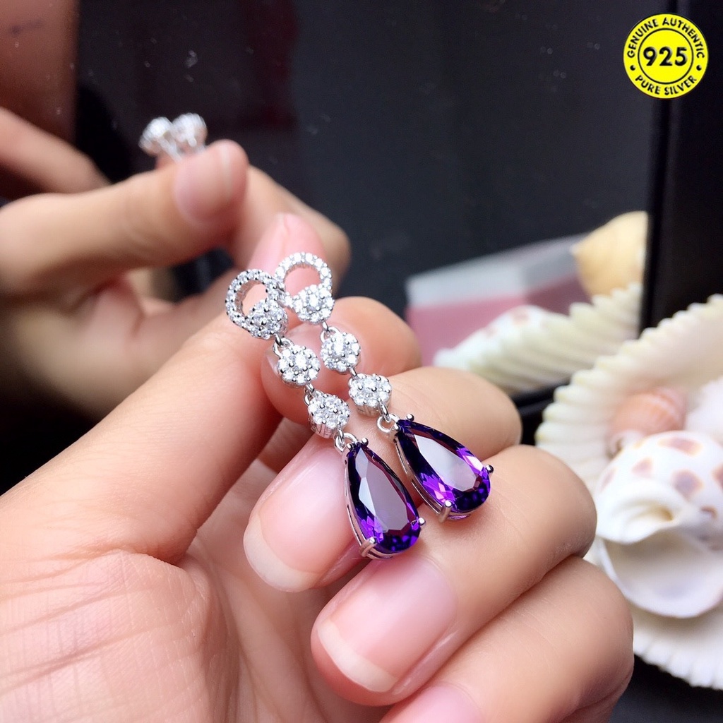 (MỚI) Bông tai dài đính đá sang trọng