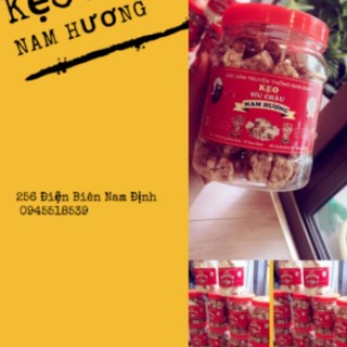 KẸO LẠC SÌU CHÂU ngon đặc sản Nam Định 1 lọ 500gr/ Kẹo Lạc Nam Hương