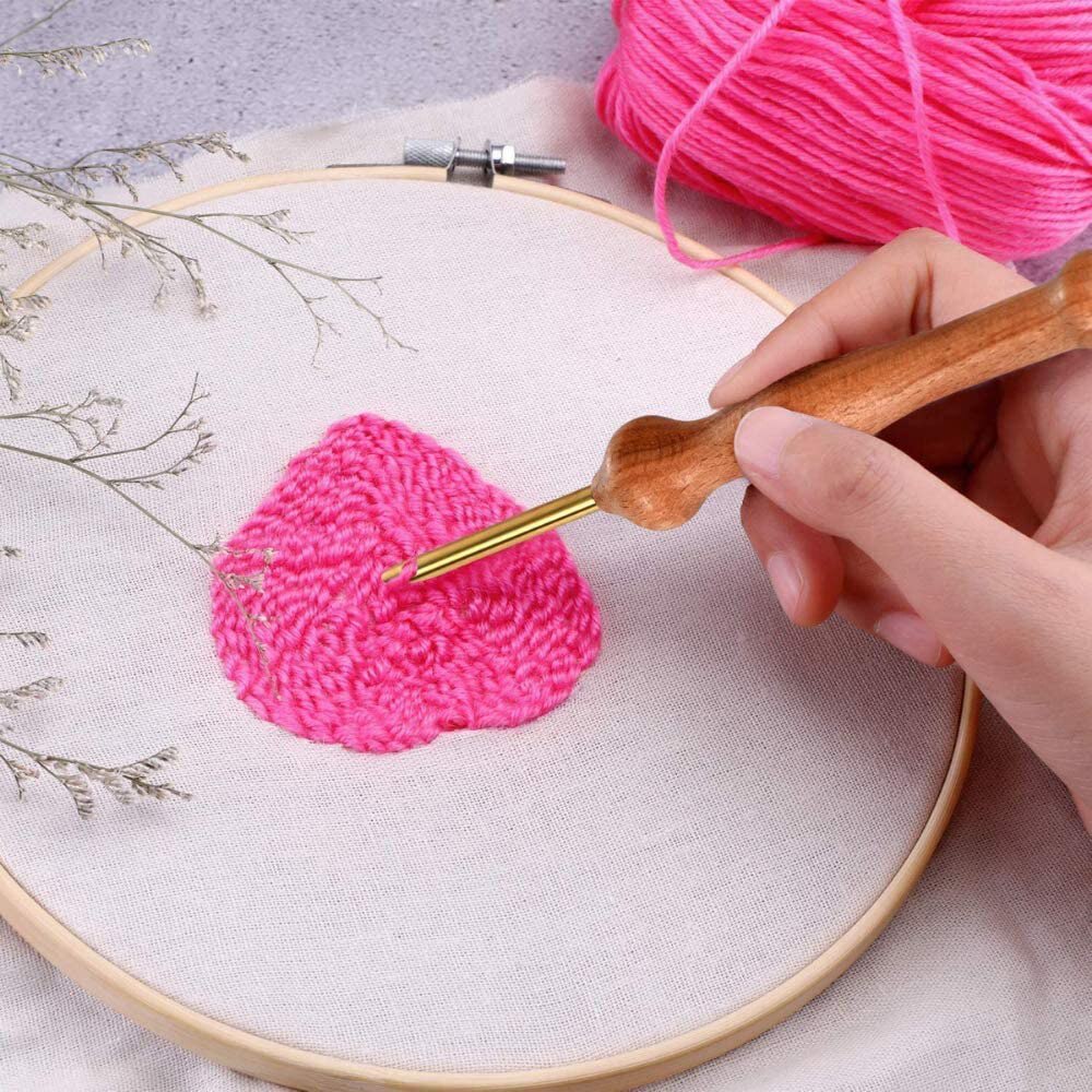 Set 2 Bút Thêu Tay Cầm Bằng Gỗ Có Thể Điều Chỉnh Phù Hợp Để Thêu Thùa