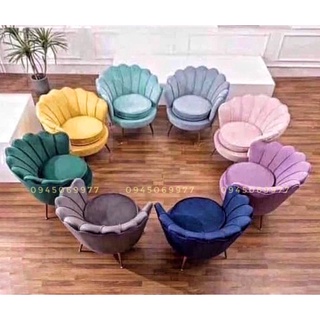 Ghế sofa đơn nhỏ gọn. Ghế nail hình vỏ sò. Ghế sò