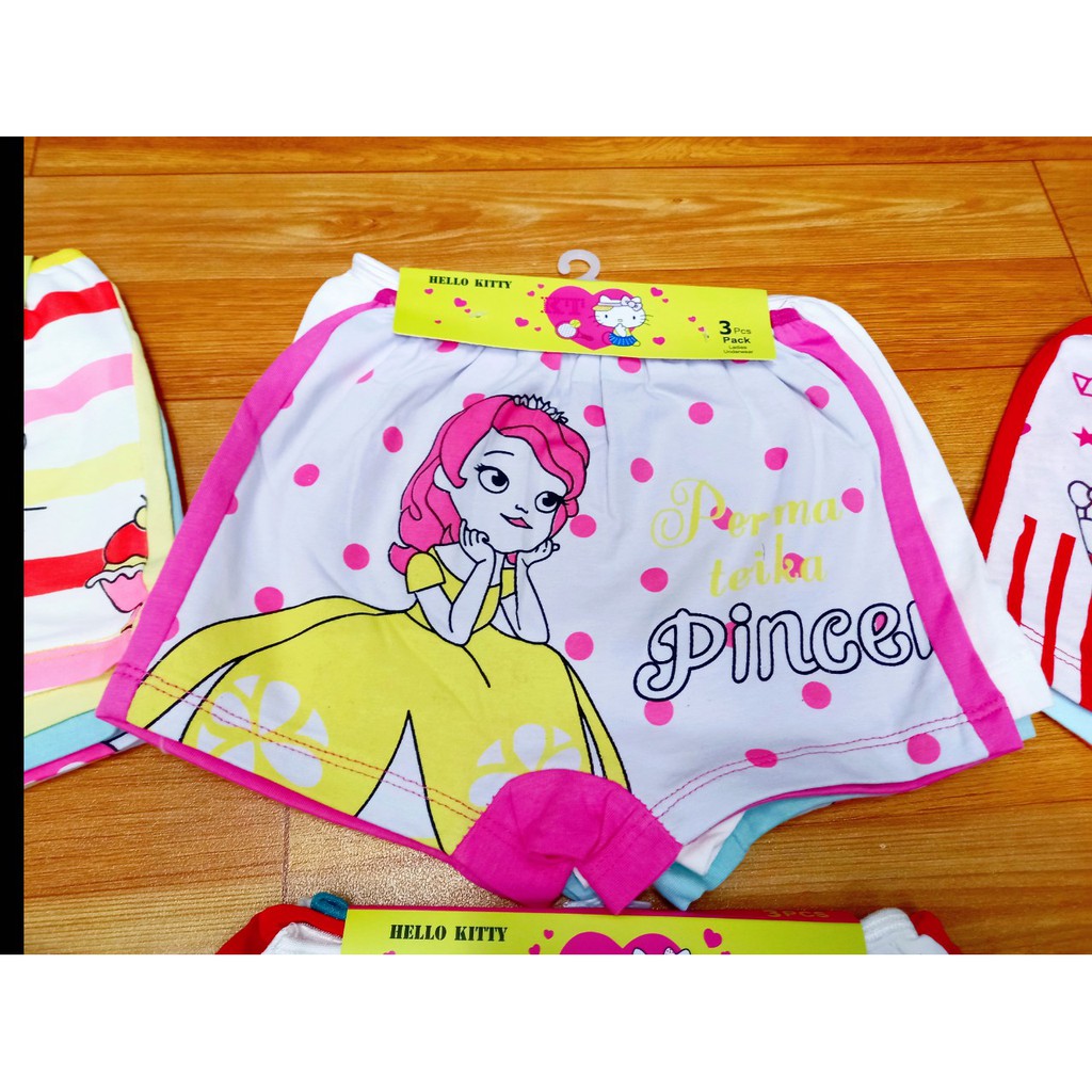 Quần Chíp Đùi bé gái hình ELSA và MÈO KITTY size đại VNXK từ 16-40kg