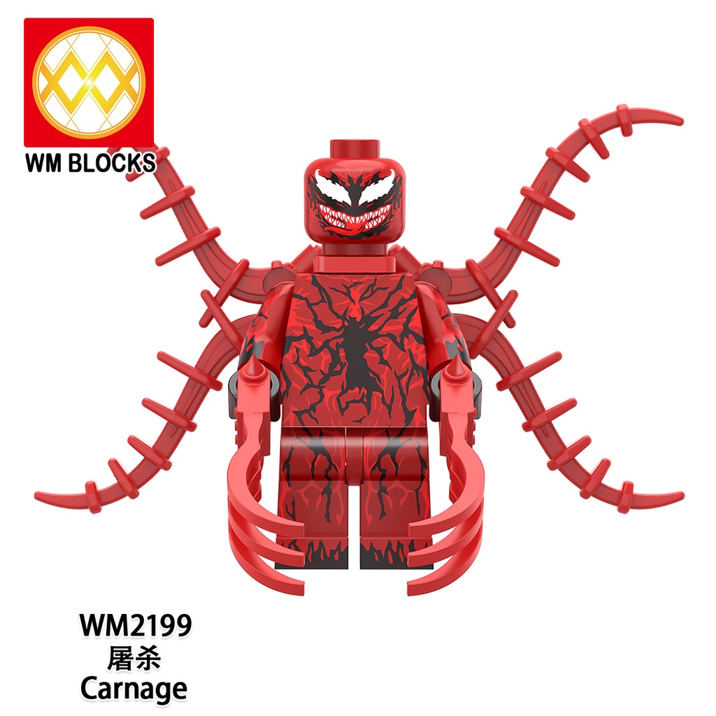 Minifigures Bigfig Nhân Vật Marvel DC Venom Carnage Anti-Venom Scream WM6120 Mẫu Mới Ra - Đồ Chơi Lắp Ráp