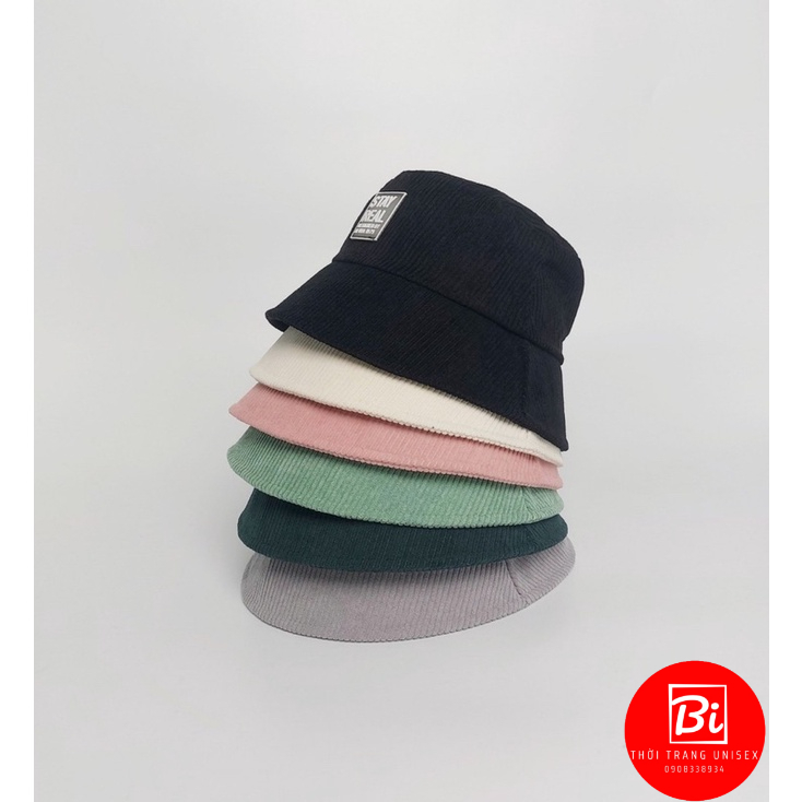 Nón Bucket Nhung Tăm Thời Trang Nữ Xinh Xắn Nhiều Màu hot