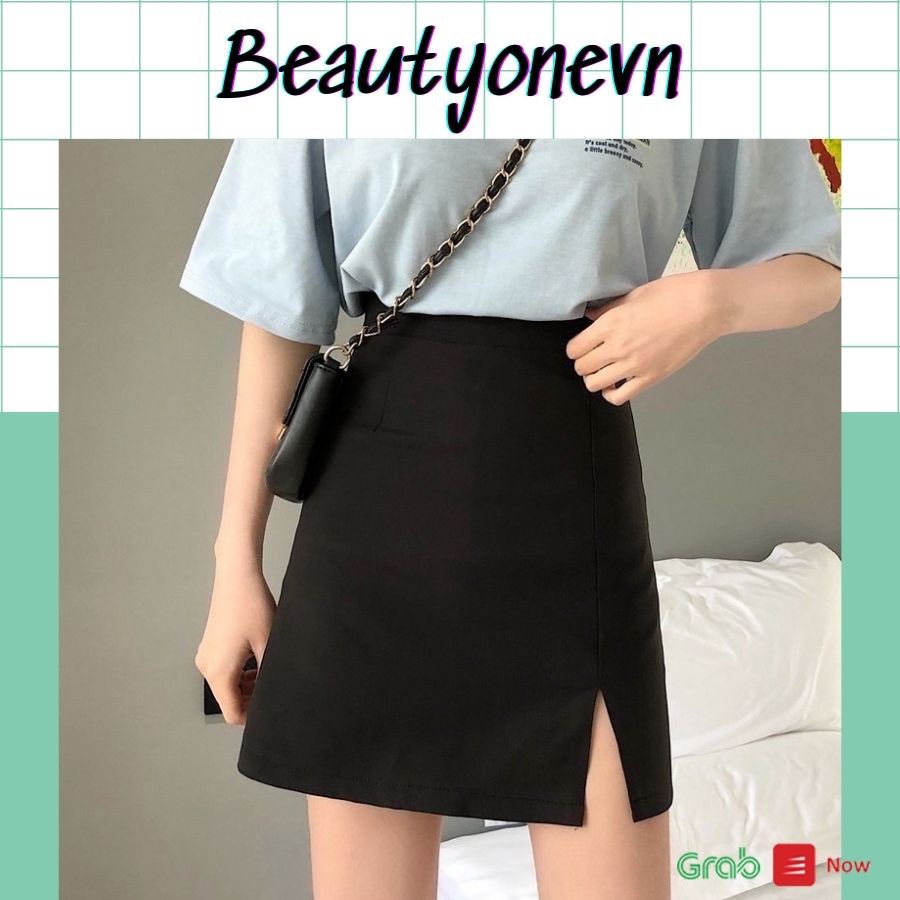 Chân váy chữ A ngắn xẻ đùi phong cách trẻ trung năng động phù hợp giới trẻ