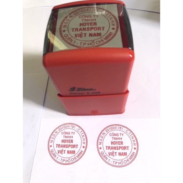 Khắc dấu tròn công ty hiệu Shiny chính hãng tốt bền đẹp, chữ rõ ràng, theo quy định chung