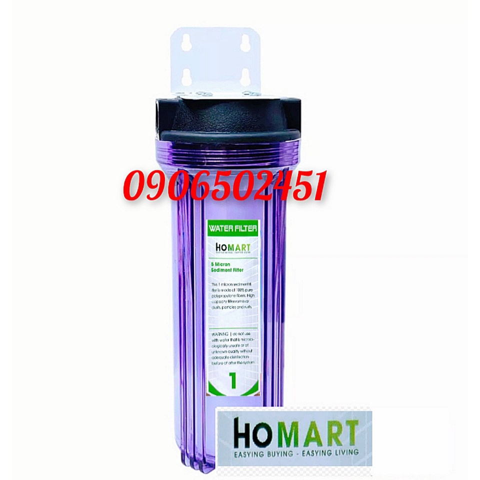 Bộ lọc phun sương, lọc nước sinh hoạt gia đình, lọc hồ cá, lọc máy cafe ly đơn 10 inch chuẩn dùng cho gia đình