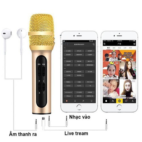 Micro Livestream C11 Hát Live Stream, Karaoke Online, Tặng Tai Nghe CHÍNH HÃNG Bảo Hành 6 Tháng
