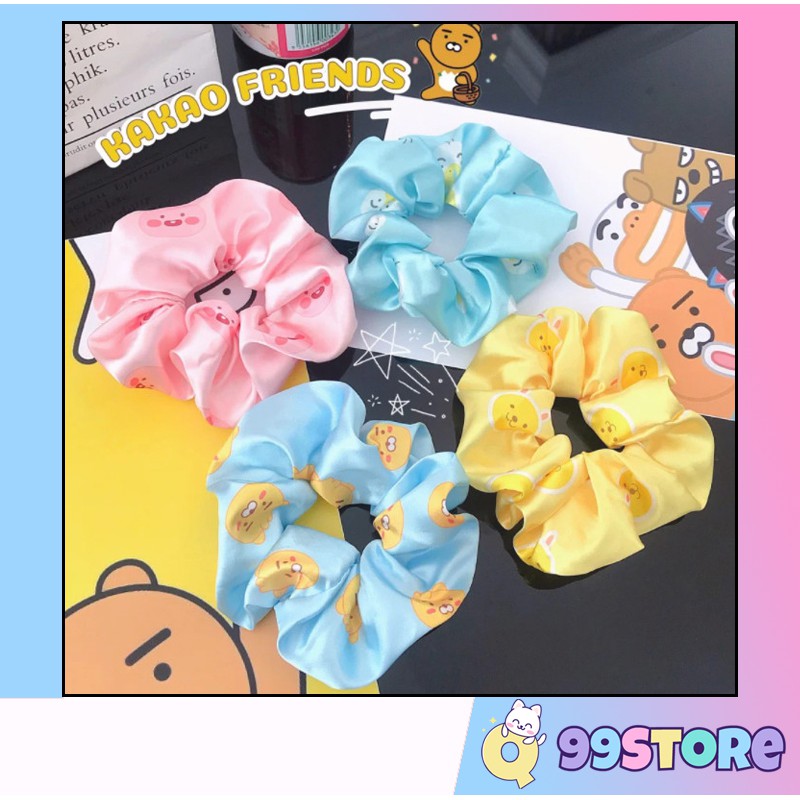 [Mã FAST10KT4 giảm 10K đơn bất kỳ] Cột Tóc Vải Scrunchies - Dây Buộc Tóc Scrunchies ( Kakao Friends )