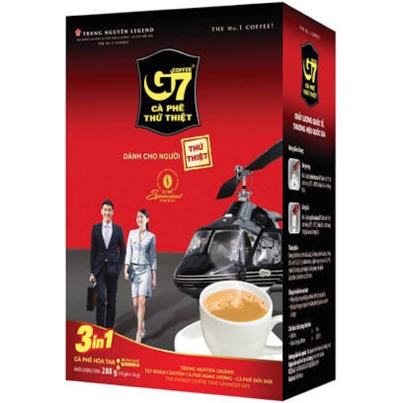 Cà Phê Hòa Tan 3in1 G7 Hộp 288g (18 gói)