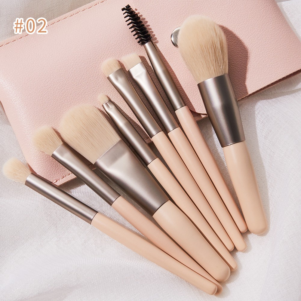 Gecomo set 8 Cọ Trang Điểm Mắt Môi Phấn Nền Phấn Má Hồng mini Mềm Mại Tiện Lợi Cho Du Lịch