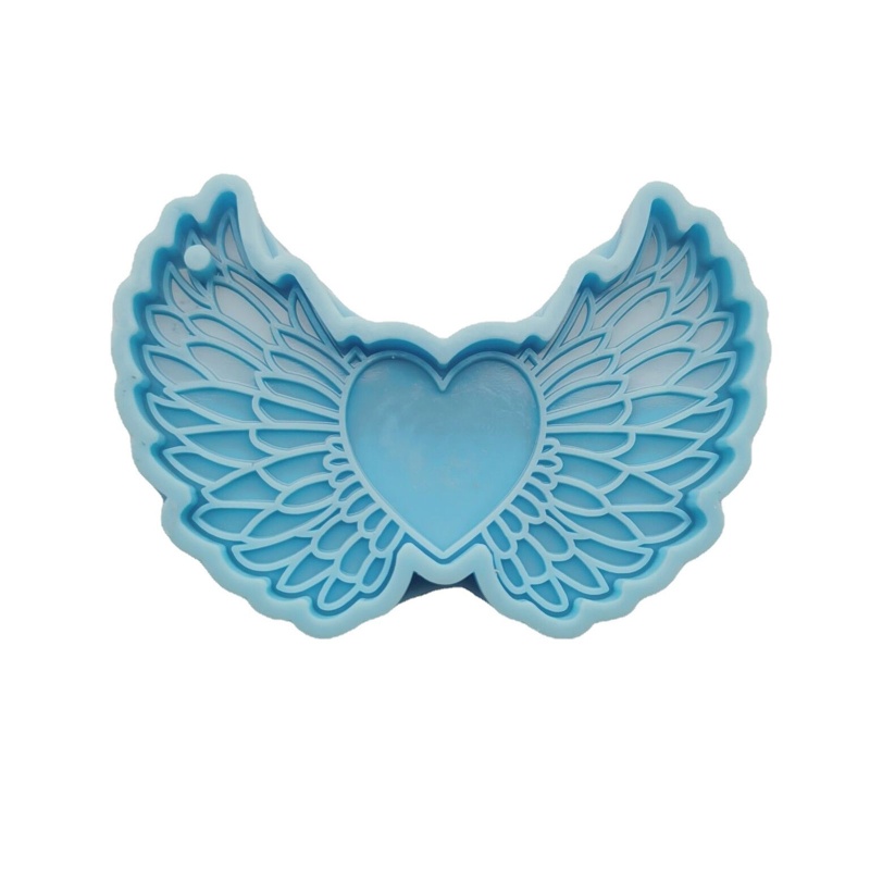 Set 2 Khuôn Silicone Làm Móc Khóa Hình Trái Tim