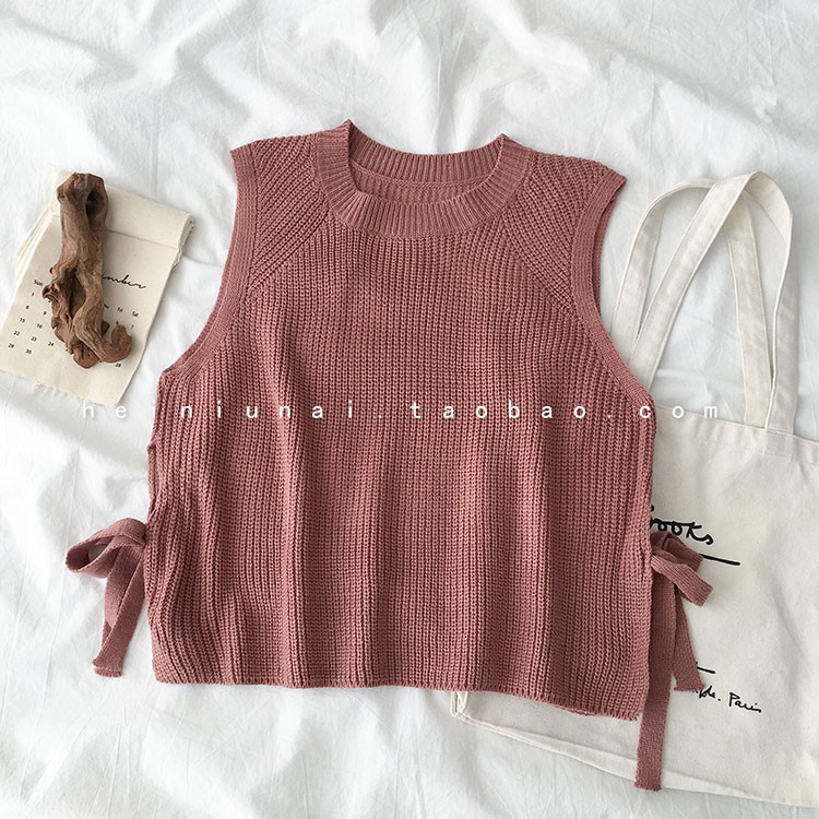 Áo Gile không tay buộc dây xẻ tà cực xinh [ORDER] | BigBuy360 - bigbuy360.vn