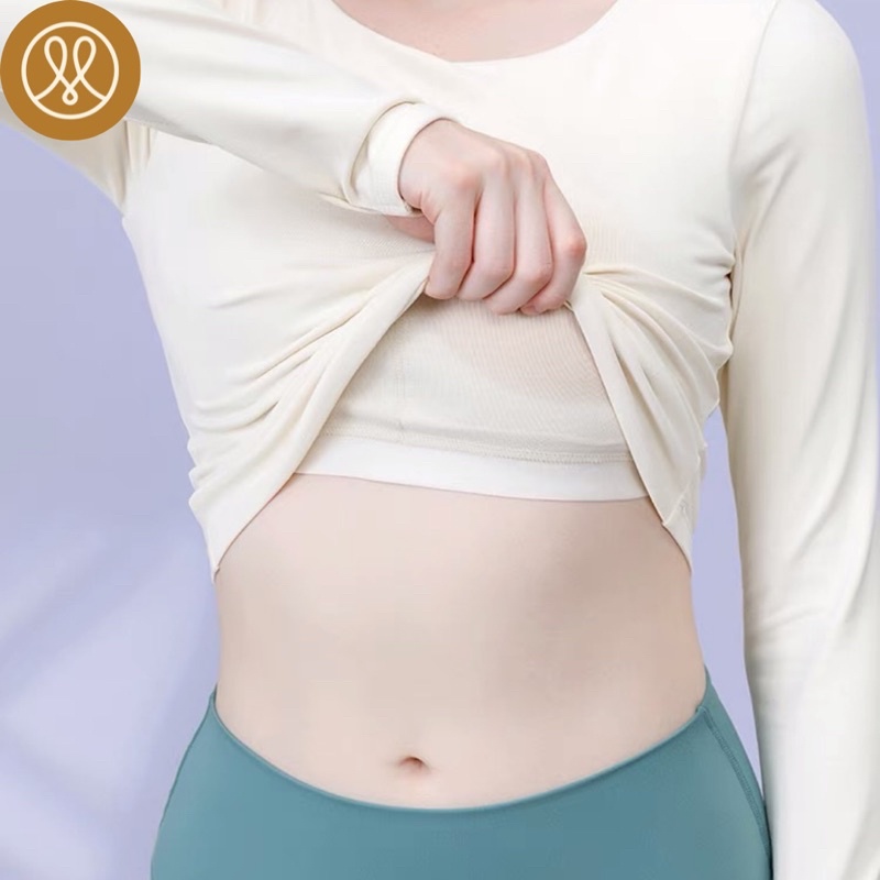 Áo thể thao dài tay croptop tập gym yoga MEFIT Jasmine top