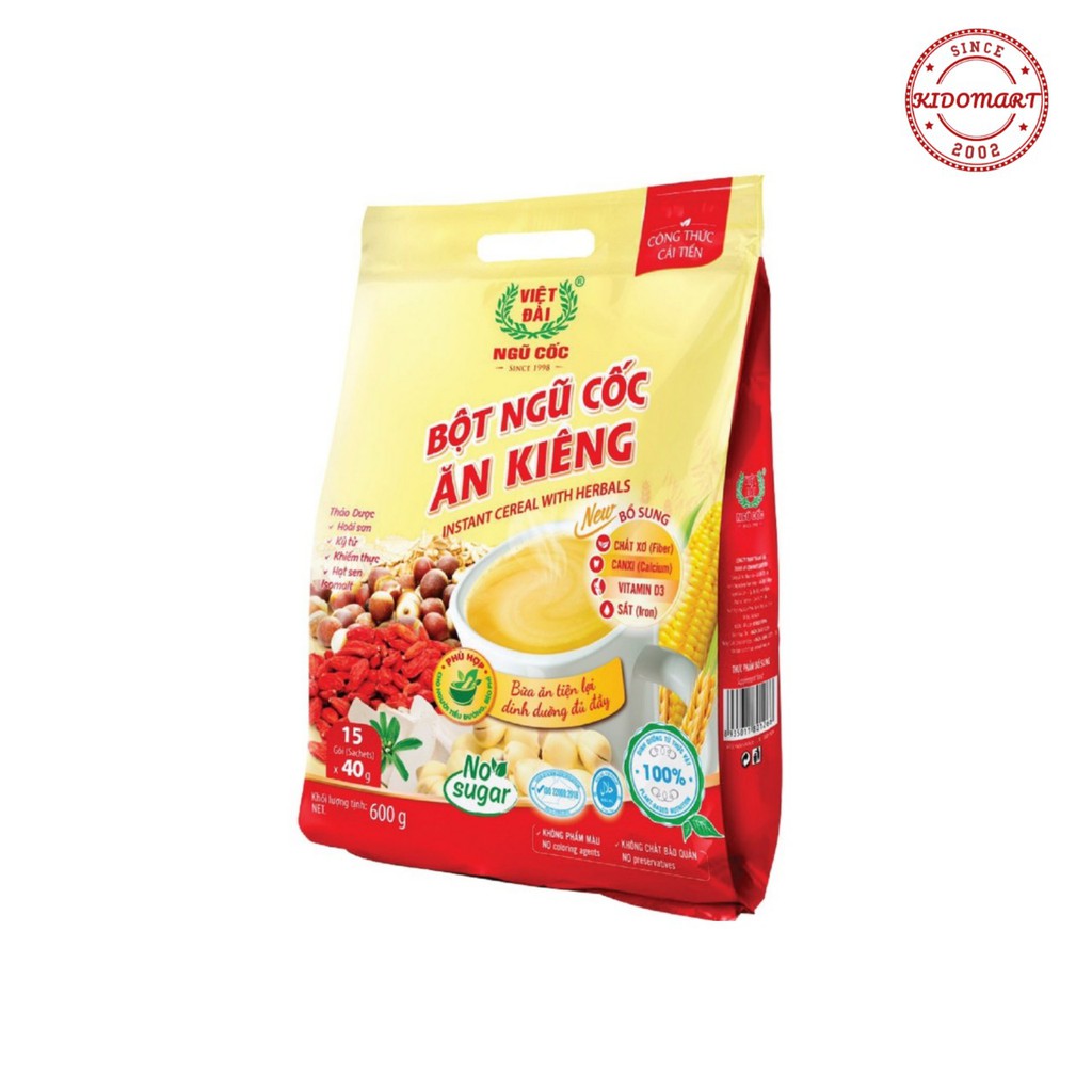 Bột Ngũ Cốc Ăn Kiêng Việt Đài Túi 600gr