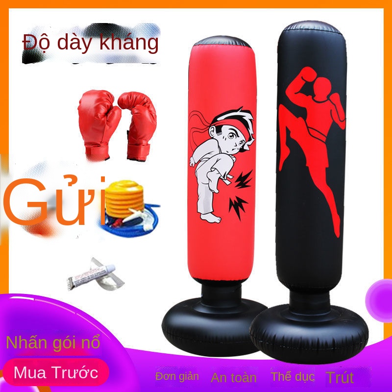 Đấm bốc bao cát thẳng đứng người lớn trẻ em dày đặc bài tập thể dục theo chiều dọc taekwondo giải nén quyền anh tumbler