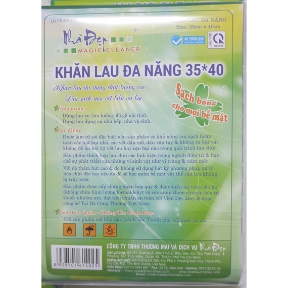 Khăn lau xe, khăn lau bếp, khăn lau bàn màu xám chất liệu Microfiber NDF 35x40