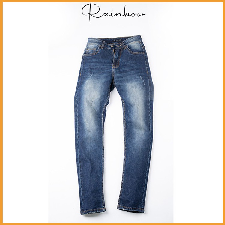 Quần Jean nam Rainbow J001 Slimfit trẻ trung khỏe khoắn, thoải mái vận động, chất liệu cao cấp, dễ dàng phối đồ