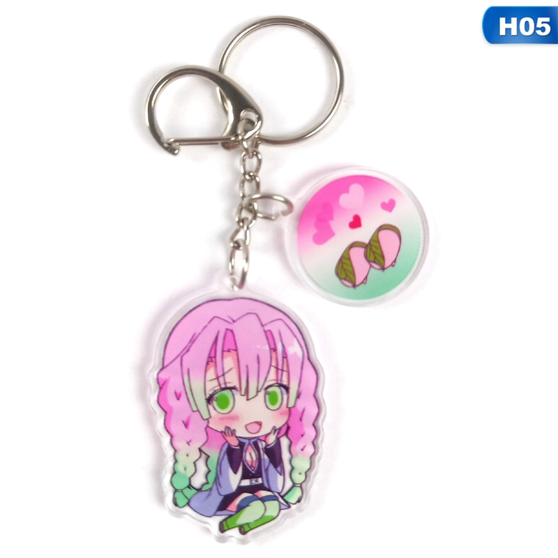 flowersqueen Móc chìa khóa mặt hình nhân vật hoạt hình ngộ nghĩnh